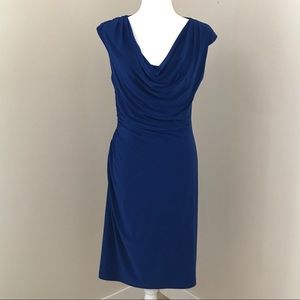 Dress Barn Blue Dress with ruching